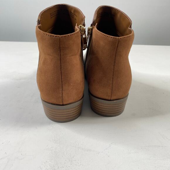 Liz Claiborne Roycen Cognac Brown Ankle Boots Sz 8 - Picture 8 of 8